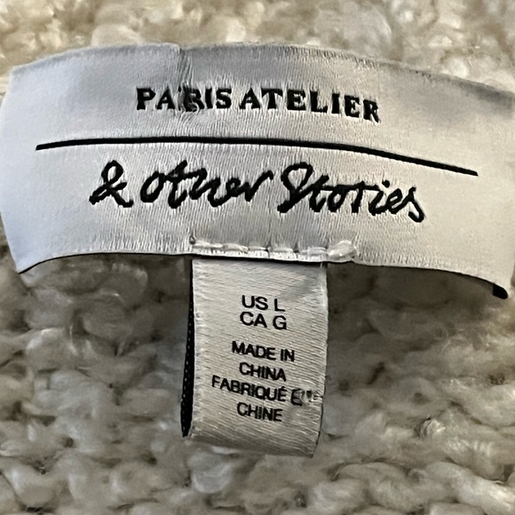 & Other Stories Playful Embroidery daisy Sweater in Cream size large - Picture 9 of 16